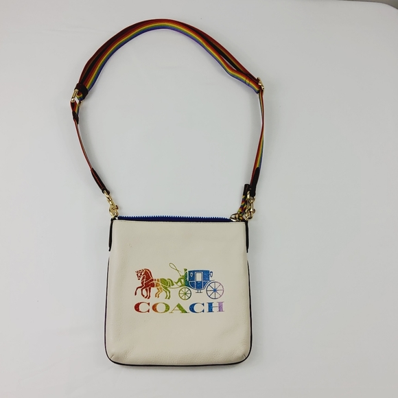 Coach Bags Coach Jes Slim Crossbody Rainbow Horse Carriage Purse